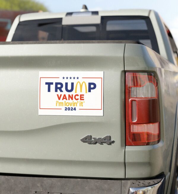 McDonald’s Trump vance I’m Lovin’ It 2024 Car Magnets