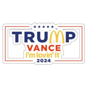 Show Your Support: McDonald's Trump Vance Bumper Stickers 7 McDonald’s Trump vance Sticker