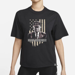 Never Surrender: American Pride Dark MAGA Shirt 5 Never surrender Dark MAGA Shirt, American Flag Shirts1