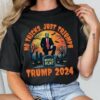 No Tricks Just Triumph Trump 2024 Halloween Shirt Political Witch Hunt Trumpkin Election Tshirt Trick Treat Make Halloween Great Again USA