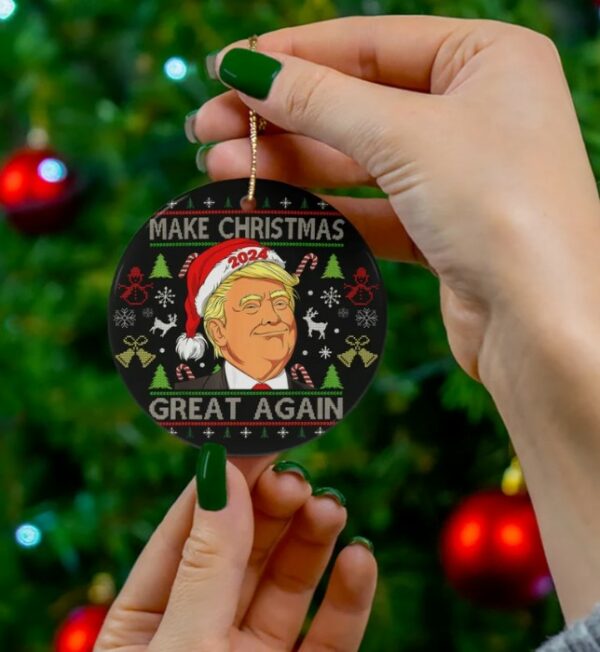 Political Christmas Ornaments Funny Ornaments Political Conversation Starter Christmas Tree Ornaments Trump Great Again Christmas Ornament2