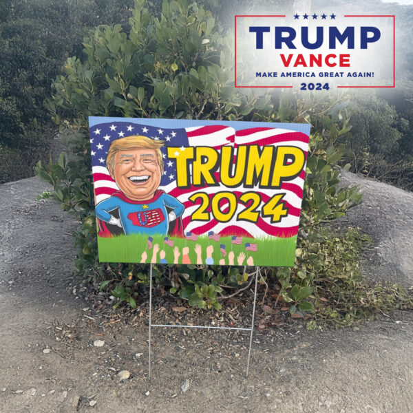 President Trump 2024 MAGA Election Lawn Sign, Trump Vance 2024 Yard Sign2