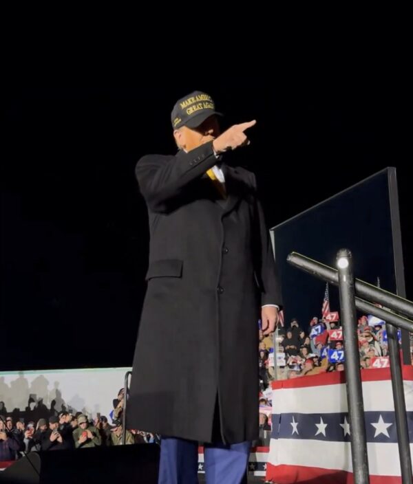 President Trump debuts the BLACK & GOLD MAGA HAT