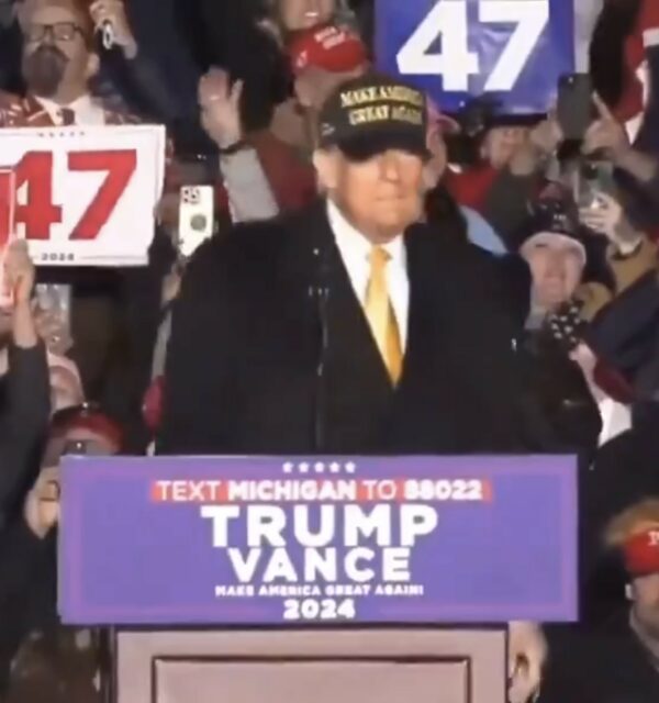 President Trump debuts the BLACK & GOLD MAGA HAT