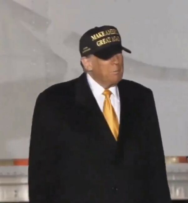 President Trump debuts the BLACK & GOLD MAGA HAT