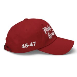 MAGA 45-47 Red Gothic Hat: Show Your Patriotism with Style 7 Red Gothic MAGA 45-47 Hat