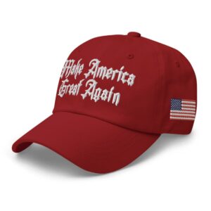 MAGA 45-47 Red Gothic Hat: Show Your Patriotism with Style 6 Red Gothic MAGA 45-47 Hat Cap US