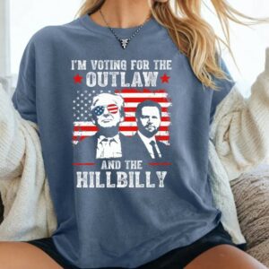 Ridin With The Outlaw And The Hillbilly Trump Shirt, 2024 Election Conservative Political Republican Sweater, Trump Supporter Sweatshirt 5 Ridin With The Outlaw And The Hillbilly Trump Shirt, 2024 Election Conservative Political Republican Sweater, Trump Supporter Sweatshirt2