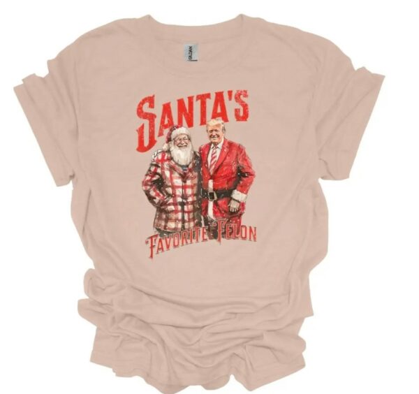 Santa’s Favorite Felon Shirt, Trump Christmas Shirt, Funny Trump Shirt, Christmas Shirt, Gift for Republican, Trump 2024 Shirt, Trump Shirt2