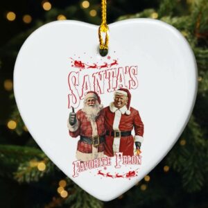 Trump Christmas 2024 Ornament: Santa's Favorite Felon MAGA Party Decoration 5 Santas Favorite Felon Trump Christmas Ornament, MAGA Christmas 2024 Ornament, Christmas Party Ornament, Trump Christmas 2024 Ornament2