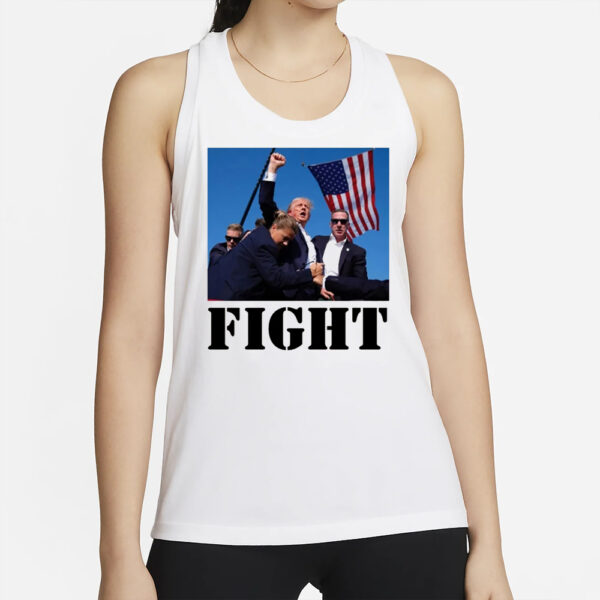 TRUMP SHOT FIGHT! Assassination Attempt Fist Pump American Patriotic Tee T-Shirt 20242