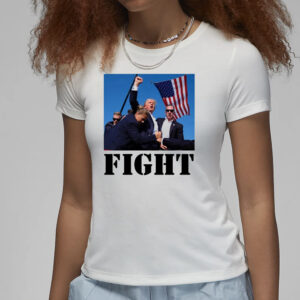 TRUMP SHOT FIGHT! 2024 American Patriotic Tee: Commemorate the Assassination Attempt with a Fist Pump 7 TRUMP SHOT FIGHT! Assassination Attempt Fist Pump American Patriotic Tee T-Shirt 20243