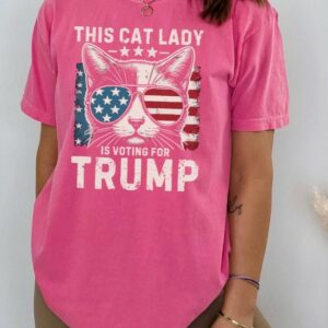 This Cat Lady Is Voting For Trump Comfort Colors® Tee, MAGA Shirt, Cat Mom for Trump, Trump 2024, Cat Mama Shirt, Trump Vance Merch1