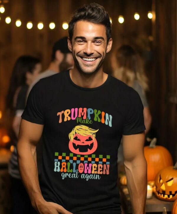 Trendy Trumpkin Halloween Shirt, Trump 2024 Election Shirt, Make Halloween Great Again, Western Halloween Sweatshirt and Hoodie, Pumpkin Tee1