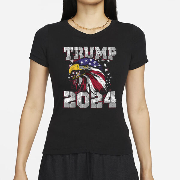 Trump 2024 Eagle American Flag Donald Trump Election 2024 T-Shirt