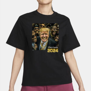Trump 2024 Election Gold Teeth MAGA Hood Gangsta T-Shirts: Show Your Support in Style 6 Trump 2024 Election Gold Teeth MAGA Hood Gangsta T-Shirts2