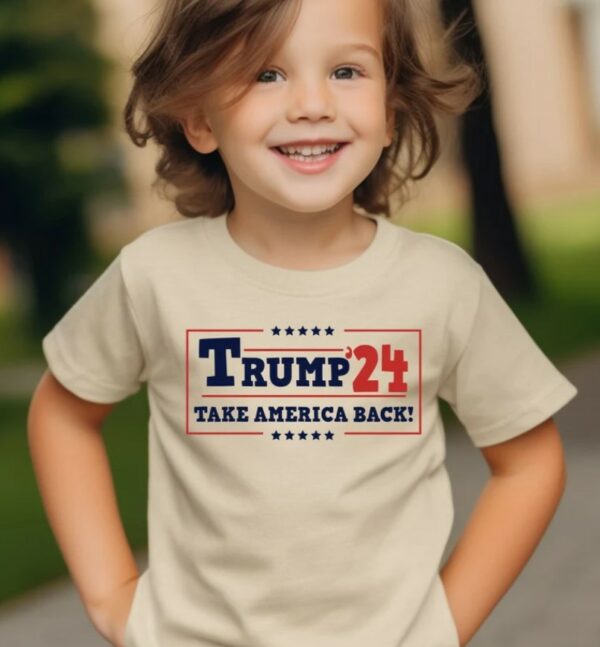 Trump 2024 Kids T-Shirt, Take America Back Gift Shirts, Patriotic Toddler Tee, Election Campaign Shirt for Children, Donald 2024 Tee