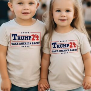 Trump 2024 Kids T-Shirt: Patriotic Toddler Tee for Election Campaign 5 Trump 2024 Kids T-Shirt, Take America Back Gift Shirts, Patriotic Toddler Tee, Election Campaign Shirt for Children, Donald 2024 Tee1