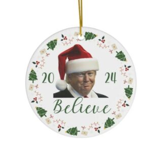 Trump 2024 Christmas Ornament: The Perfect Gift for Republicans and Conservatives 4 Trump 2024 Ornament, Trump Gift Ornament, Republican Gift Ornament, Conservative Christmas Ornament1