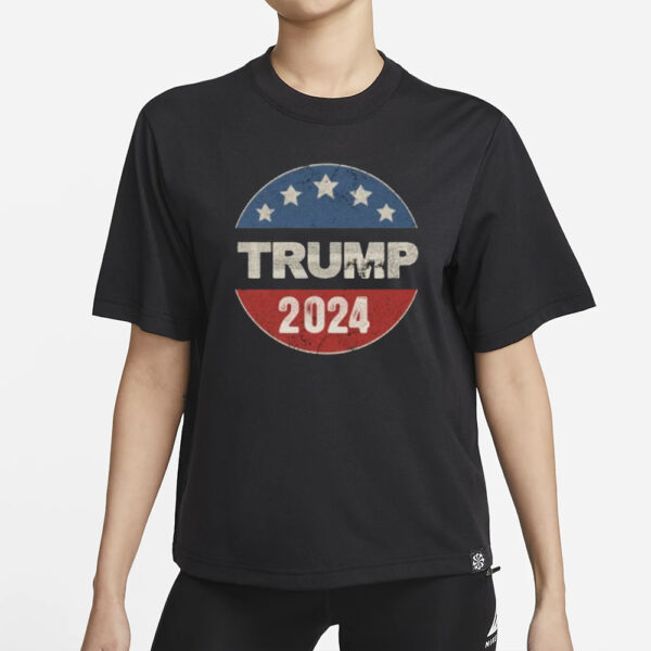 Trump 2024 Shirt. Women's Vintage Style Racerback Tank Top1