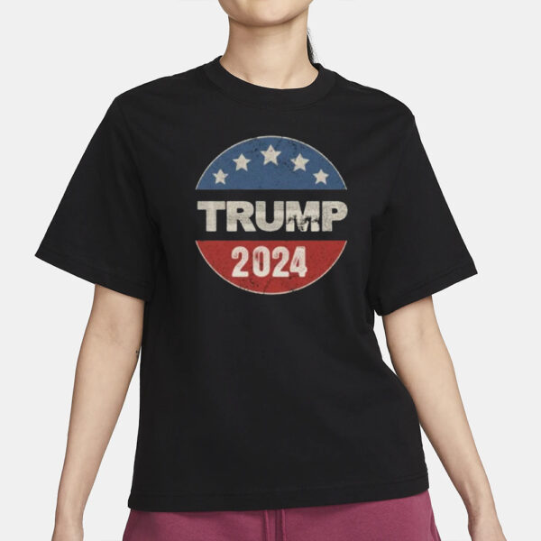 Trump 2024 Shirt. Women's Vintage Style Racerback Tank Top2