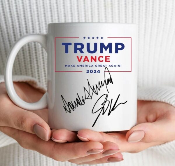 Trump 2024 Signature Coffee Mug, Vote Republican 2024, Fight For America