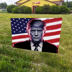 Show Your Patriotism: Trump 2024 Yard Sign with American Flag Background 5 Trump 2024 Signs, Patriotic Trump Yard Sign, American Flag Background Yard Sign1