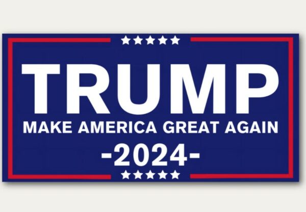 Trump 2024 Sticker Trump Bumper Sticker Vinyl Political Sticker Multiple Sizes Presidential Election 2024 Make America Great Again