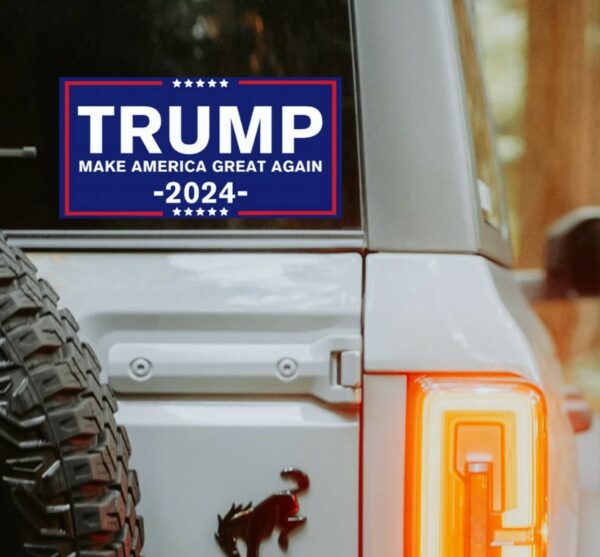 Trump 2024 Sticker Trump Bumper Sticker Vinyl Political Sticker Multiple Sizes Presidential Election 2024 Make America Great Again1