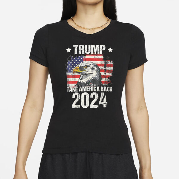 Trump 2024 Take America Back 2024 Unisex t-shirt, American Eagle USA Flag Shirt