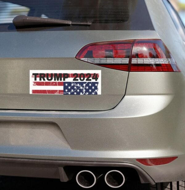 Trump 2024 - Upside Down American Flag - 1 - Car Magnets2