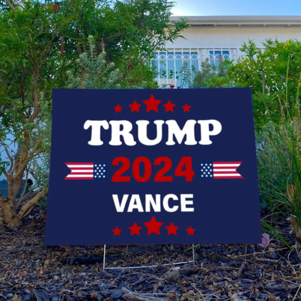 Trump 2024 Vance Sign, Patriotic Yard Sign, Republican Gift, Donald Trump 2024 Yard Sign3