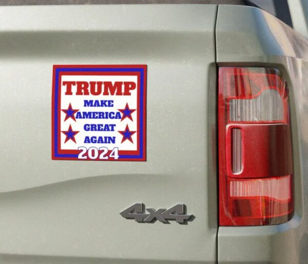 Trump 2024 magnet, MAGA, magnetic President Trump car magnet 5''x5'' Take America Back, can be placed anywhere magnets stick, free shipping