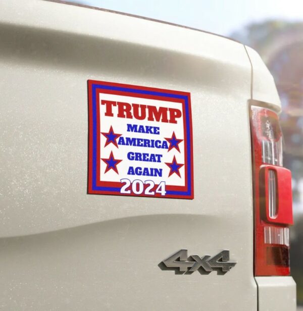 Trump 2024 magnet, MAGA, magnetic President Trump car magnet 5''x5'' Take America Back, can be placed anywhere magnets stick, free shipping1