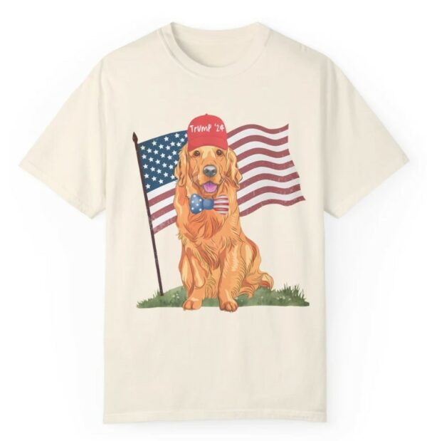 Trump 24 Dog Shirt Golden Retriever Trump Election Shirt Preppy 90s Donald Trump Election Shirt Republican Election Shirt Conservative1