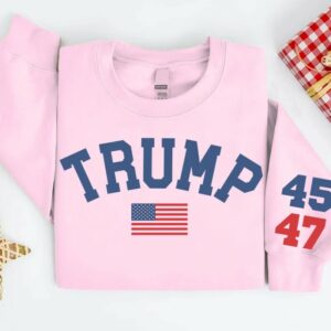 Trump 47 Crewneck: Support the 47th President with Varsity Style 7 Trump 47 Crewneck Sweatshirt, Trump Train Sweatshirt, Trump 2024, Donald Trump 47th President, Trump Sweater, Awakened Patriot,Varsity Style3