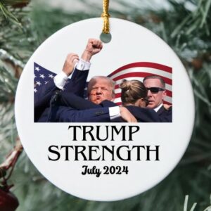 Trump Assassination Attempt Ornament, Trump Shooting Ornament, Donald Trump Gift, Trump Rally Shooting 2024, Republican Trump,Patriotic Gift1