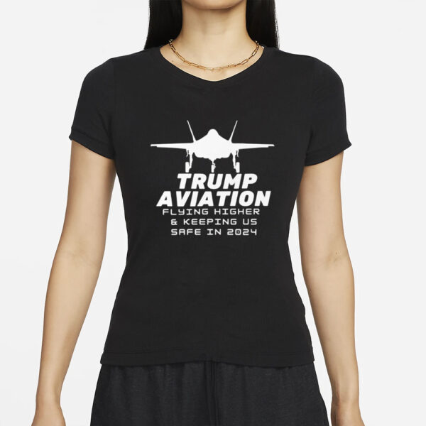 Trump Aviation Flying higher and keeping us safe in 2024 white Essential T-Shirts