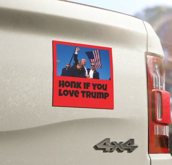 Trump Car Magnets, Honk If You Love Trump, Trump 2024, USA, Freedom, Car Magnet, Vehicle, Sports, Outdoors2