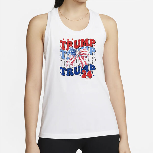 Trump Coquette Shirt Trump 2024 T-Shirt Girly Bow Flat Tee Trump MAGA Tee Conservative Republican T-Shirt American Graphic Tee Election Tee2