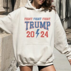 Trump Fight Hoodie: Vintage Rally Crewneck for Republican Supporters 7 Trump Fight Hoodie Sweatshirt Trumpshirt Vintage Trump Rally Crewneck Maga Merch Trump Vance 2024 Trump Republican Conservative Supporter 923
