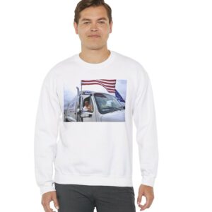 Trump Garbage Truck Crewneck: Show Your Patriotism and Support for Clean Streets 9 Trump Garbage Truck Crewneck Sweatshirt USA