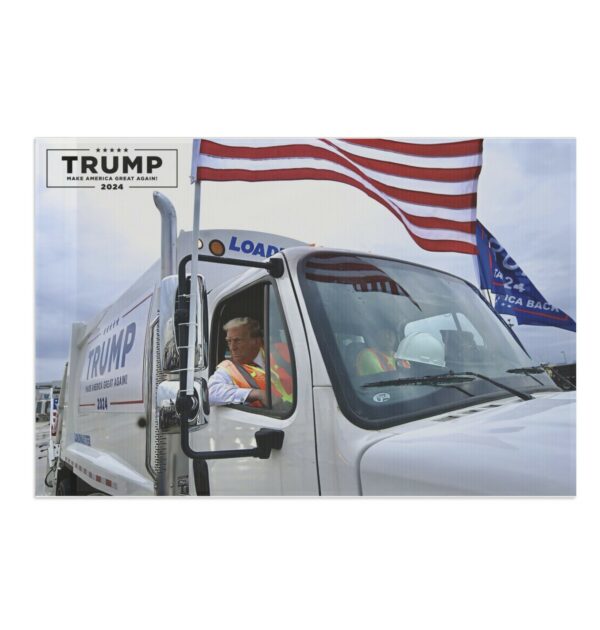 Trump Garbage Truck Flag