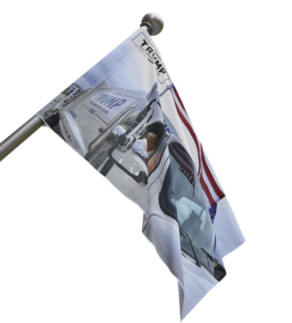 Trump Garbage Truck Flag US