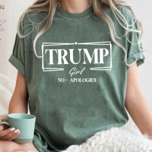 Trump Girl No Apologies Shirt,Trump Girl Shirt,2024 Trump Shirt,Republican T Shirt,Republican Women Shirts,Trump tees,Trump supporter shirt
