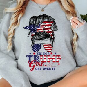 Trump Girl 2024: Pro-America, Pro-Trump Sweatshirt for Women 5 Trump Girl Sweatshirt, Trump 2024 Sweatshirt, Pro Trump Sweater, Pro America Sweat, Republican Sweater, Trump Women Sweatshirt, USA Flag Tee1