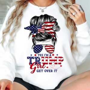 Trump Girl 2024: Pro-America, Pro-Trump Sweatshirt for Women 6 Trump Girl Sweatshirt, Trump 2024 Sweatshirt, Pro Trump Sweater, Pro America Sweat, Republican Sweater, Trump Women Sweatshirt, USA Flag Tee2