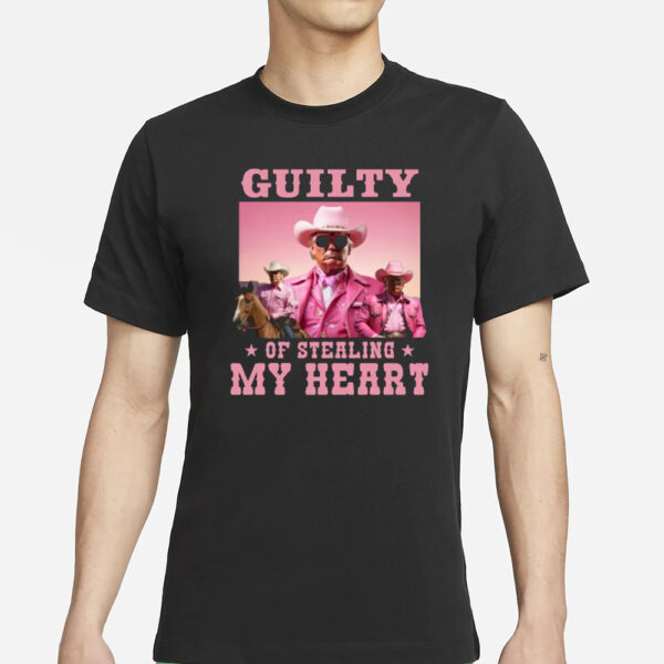 Trump Guilty Of Stealing My Heart Shirt Funny Pink Trump Shirt Trump 2024 Shirts1