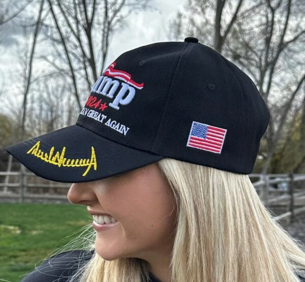 Trump Hat Make American Great Again 2024 MAGA Cap Trump autograph Cap American Flag Trump Hat Trump Supporter Black Trump Cap MAGA 2024 Hat3