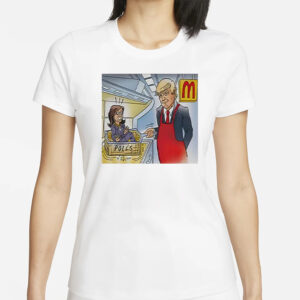 Trump vs. Kamala: The Political Cook-Off on Your McDonald's Shirt 5 Trump Is Cooking Kamala In The Polls McDonald’s Shirt1